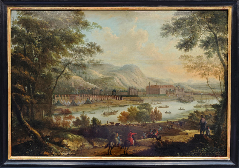 Angekauftes Gemälde mit Pillnitzer Spielszenerie 1725 - Johann Alexander Thiele zugeschrieben. Foto. Staatliche Schlösser, Burgen und Gärten Sachsen gemeinnützige GmbH