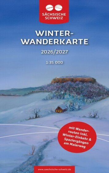 Titel Winterwanderkarte 2026 . Foto: Tourismusverband Sächsische Schweiz